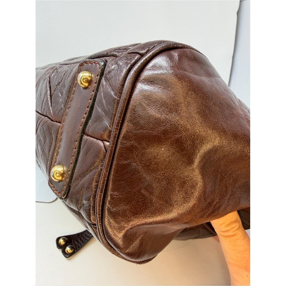 Marc Jacobs Espresso Chocolate Brown Patchwork Quilted Leather Vintage Stam Bag - Picture 13 of 17